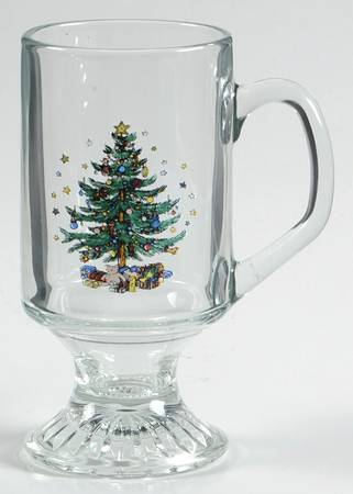 Happy Holidays Footed Glassware Mug