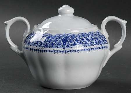Heavenly Blue Sugar Bowl & Lid