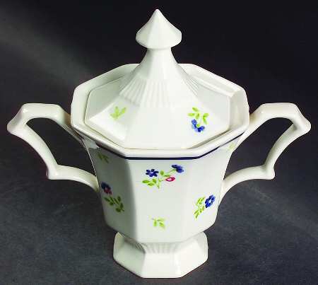 Homespun Sugar Bowl & Lid