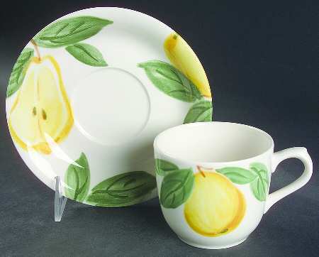 Just Pears Flat Cup & Saucer Set