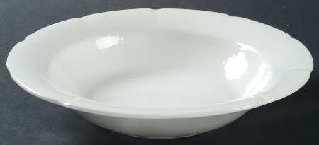 Lotus White Rim Soup Bowl