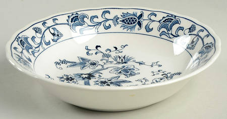 Ming Tree Blue (Double Phoenix Backstamp) Coupe Soup Bowl