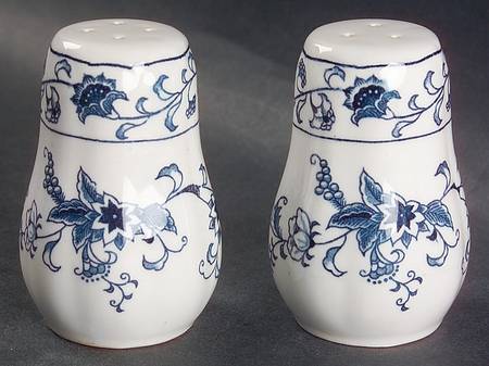 Ming Tree Blue (Double Phoenix Backstamp) Salt & Pepper Set