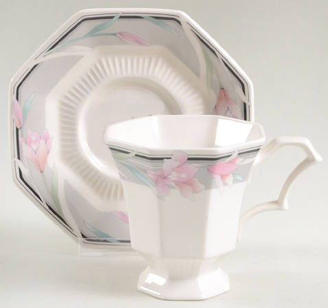 Moonlight Footed Cup & Saucer Set