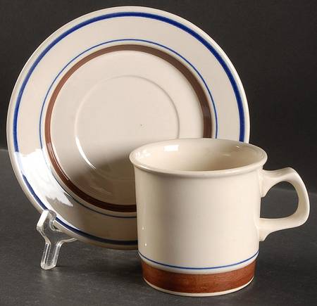Moonstone Flat Cup & Saucer Set