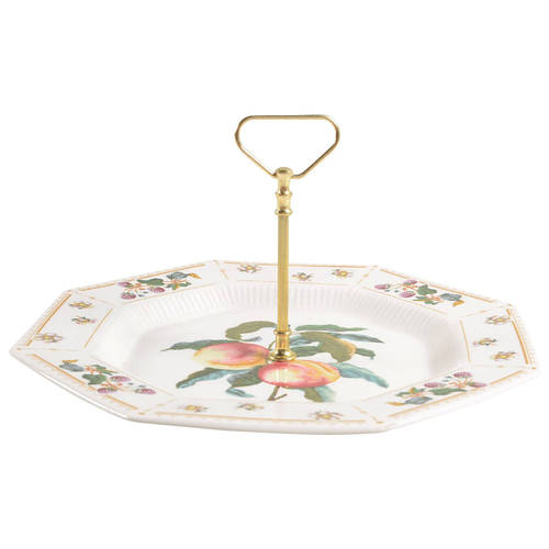 Orchard Round Serving Plate with Handle (DP)