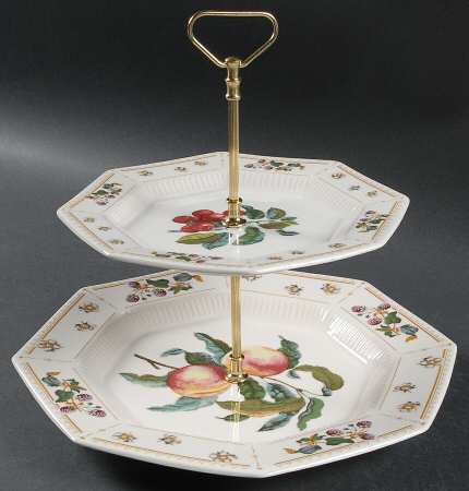 Orchard 2 Tiered Serving Tray (Dinner & Salad Plate)