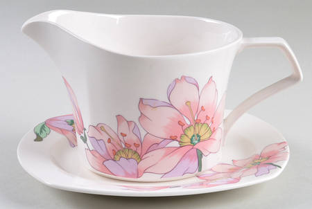 Paradise Round Gravy Boat & Bread and Butter Stand