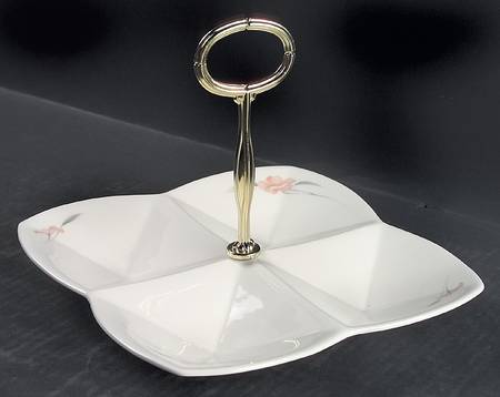 Peachglow Handled Hors d'Oeuvre Tray