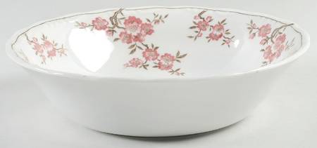 Pink Cherry 9" Round Vegetable Bowl