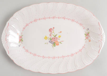 Pink Peony 14" Oval Serving Platter