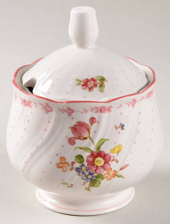 Pink Peony Sugar Bowl & Lid