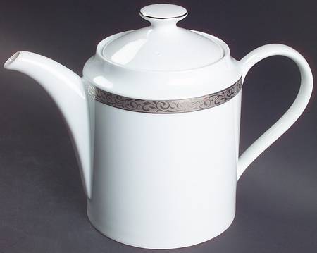 Platinum Filigree Tea/Coffee Pot & Lid