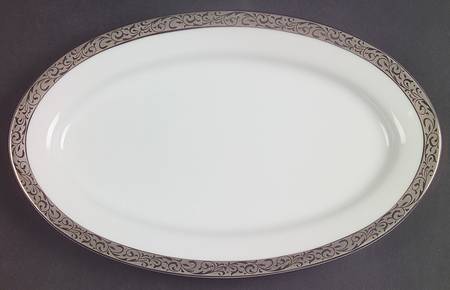 Platinum Filigree Relish/Butter Tray
