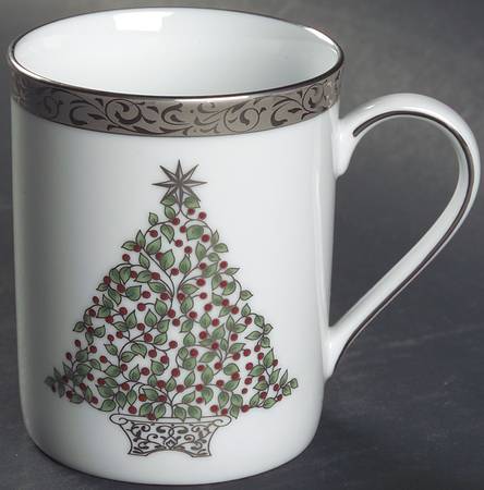 Platinum Filigree Accent Mug by Nikko