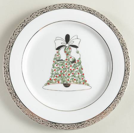 Platinum Filigree Accent Salad Plate by Nikko