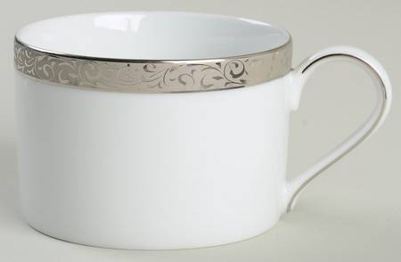 Platinum Filigree Flat Cup