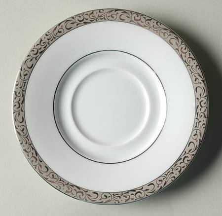 Platinum Filigree Saucer for Demitasse Cup