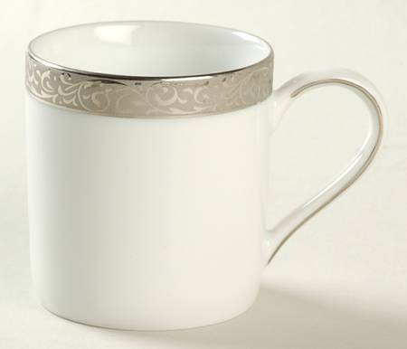 Platinum Filigree Flat Demitasse Cup