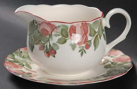 Precious Round Gravy Boat & Bread and Butter Stand