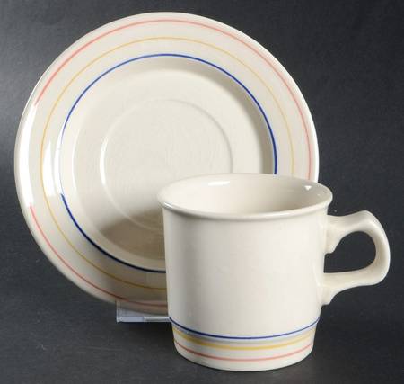 Rainbow Flat Cup & Saucer Set