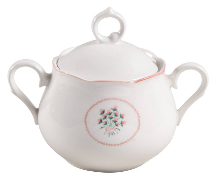 Rose Bouquet Sugar Bowl & Lid