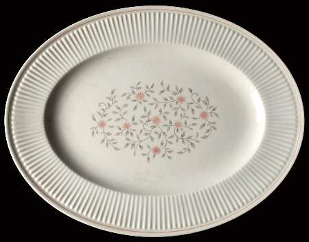 Royal Pink 14" Oval Serving Platter by Nikko