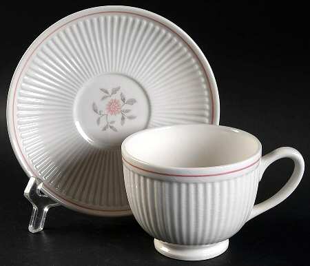 Royal Pink Footed Cup & Saucer Set