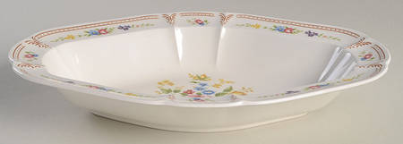 Rosette 11" Oval Vegetable Bowl
