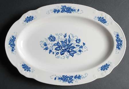 Rosette 13" Oval Serving Platter