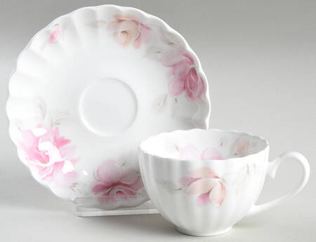 Rose Splendor Flat Demitasse Cup & Saucer Set