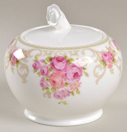 Rose Trellis Sugar Bowl & Lid