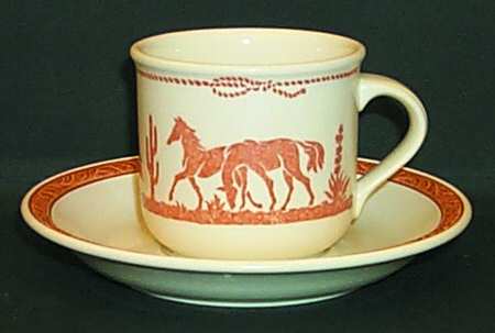 Round Up Flat Cup & Saucer Set