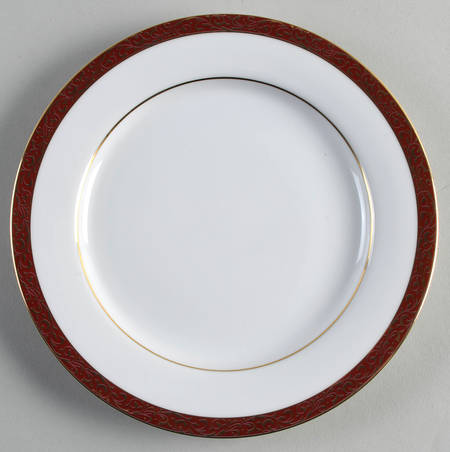 Ruby Filigree Salad Plate