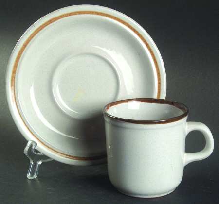 Sage Flat Cup & Saucer Set