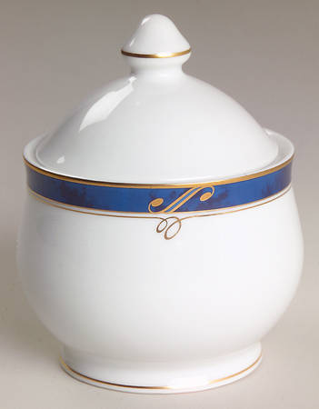 Sapphire Sugar Bowl & Lid