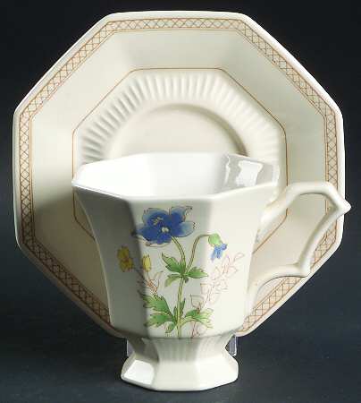 Spring Bouquet Footed Cup & Saucer Set