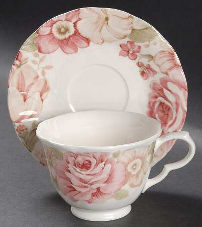 Summer Glade Footed Cup & Saucer Set