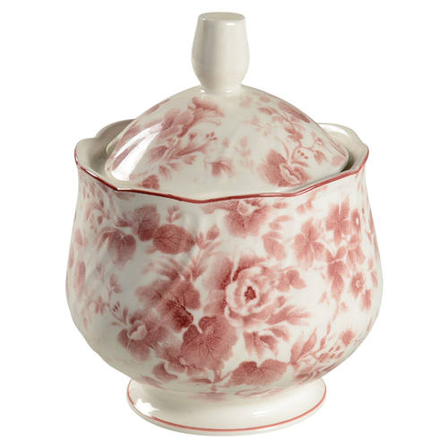 Sweetheart Roses Sugar Bowl & Lid