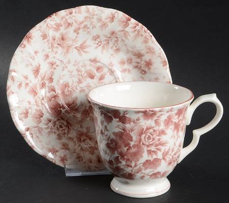 Sweetheart Roses Footed Cup & Saucer Set