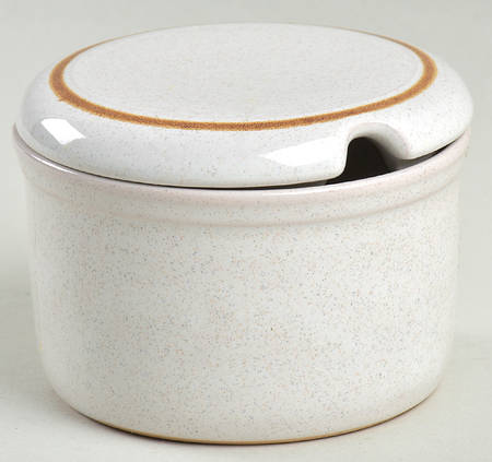 Tangerine Sugar Bowl & Lid