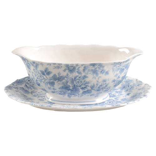 Tea Roses Gravy Boat & Underplate (Relish/Butter)