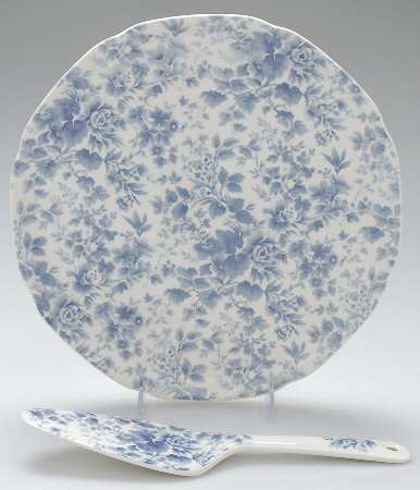 Tea Roses Cake Plate and Server (Boxed Set)