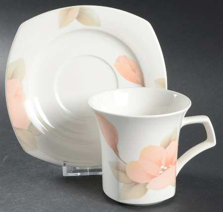 Virginia Rose Flat Cup & Saucer Set