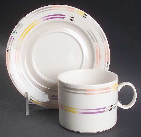 Wave Length Flat Cup & Saucer Set