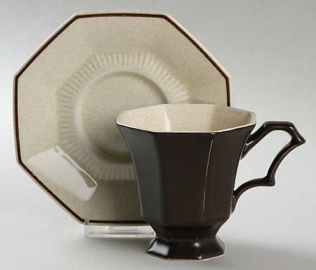Wheat Footed Cup & Saucer Set