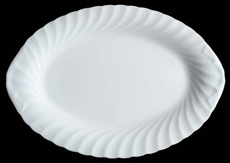 White Elegance 14" Oval Serving Platter