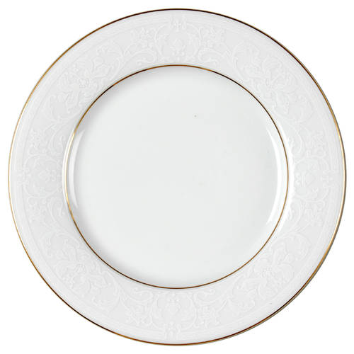 White Lace Gold Bread & Butter Plate/Gravy Underplate