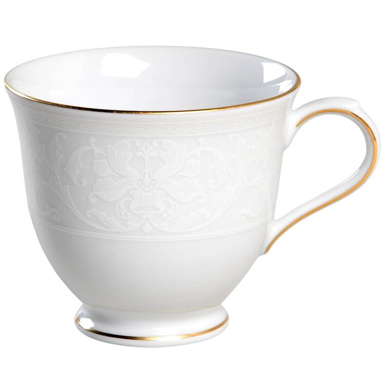 White Lace Gold Footed Cup