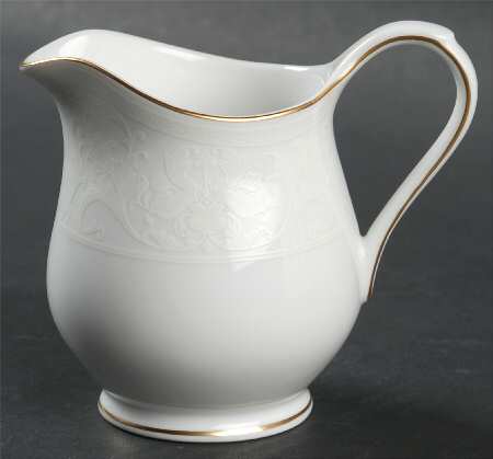 White Lace Gold Creamer